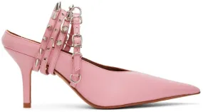 Abra Pink Spike Mules