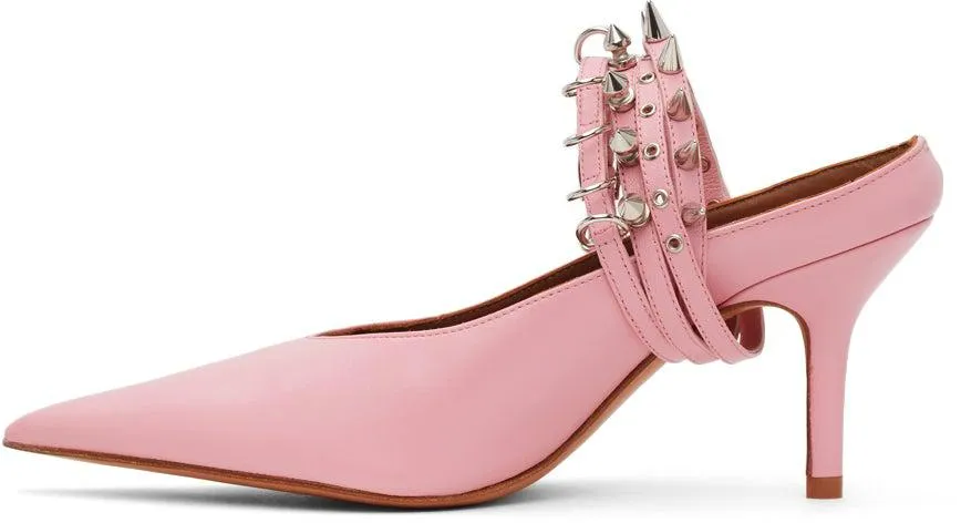 Abra Pink Spike Mules