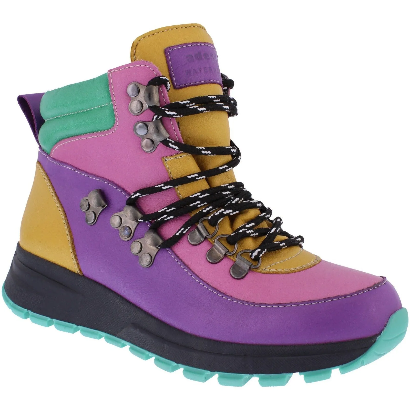 Adesso Raine Ladies Aruba Leather Lace Up Ankle Boots