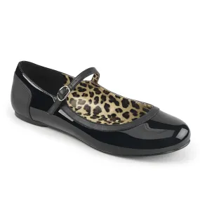 ANNA-02 Patent Black Flat Ballet UK 12