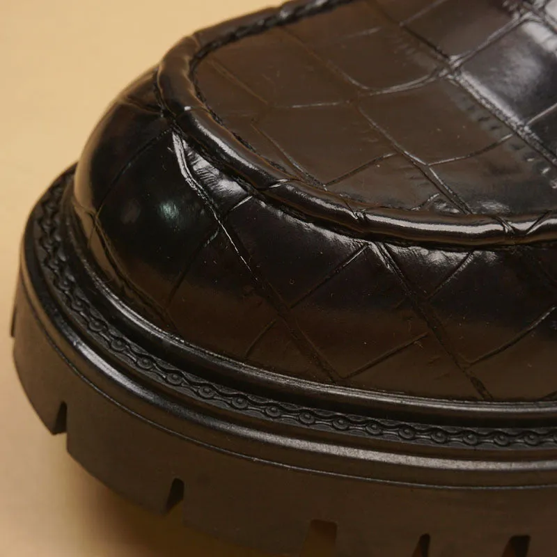 Aule Crocodile Pattern Boots