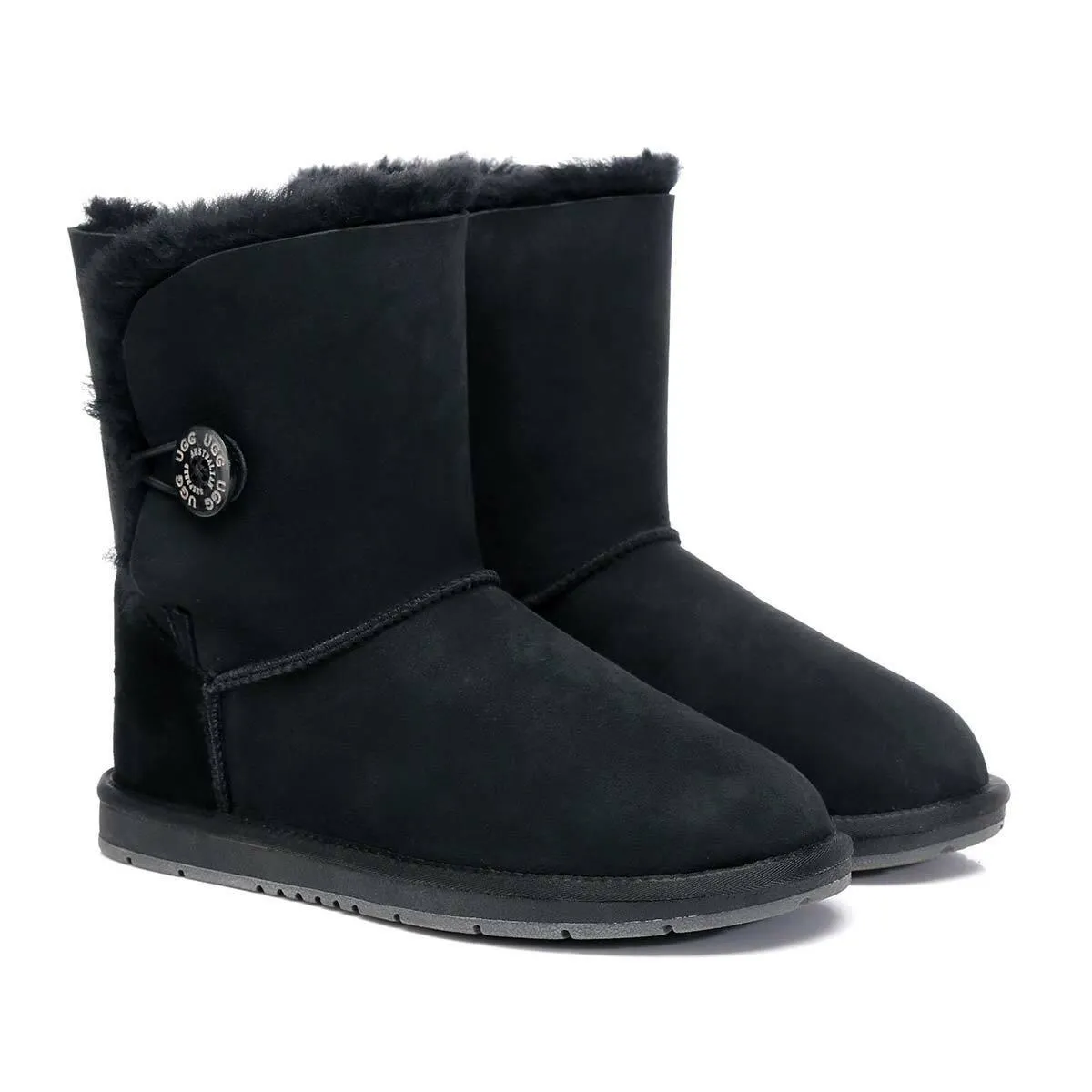 Australian Shepherd Ugg Short Button Premium Double Face