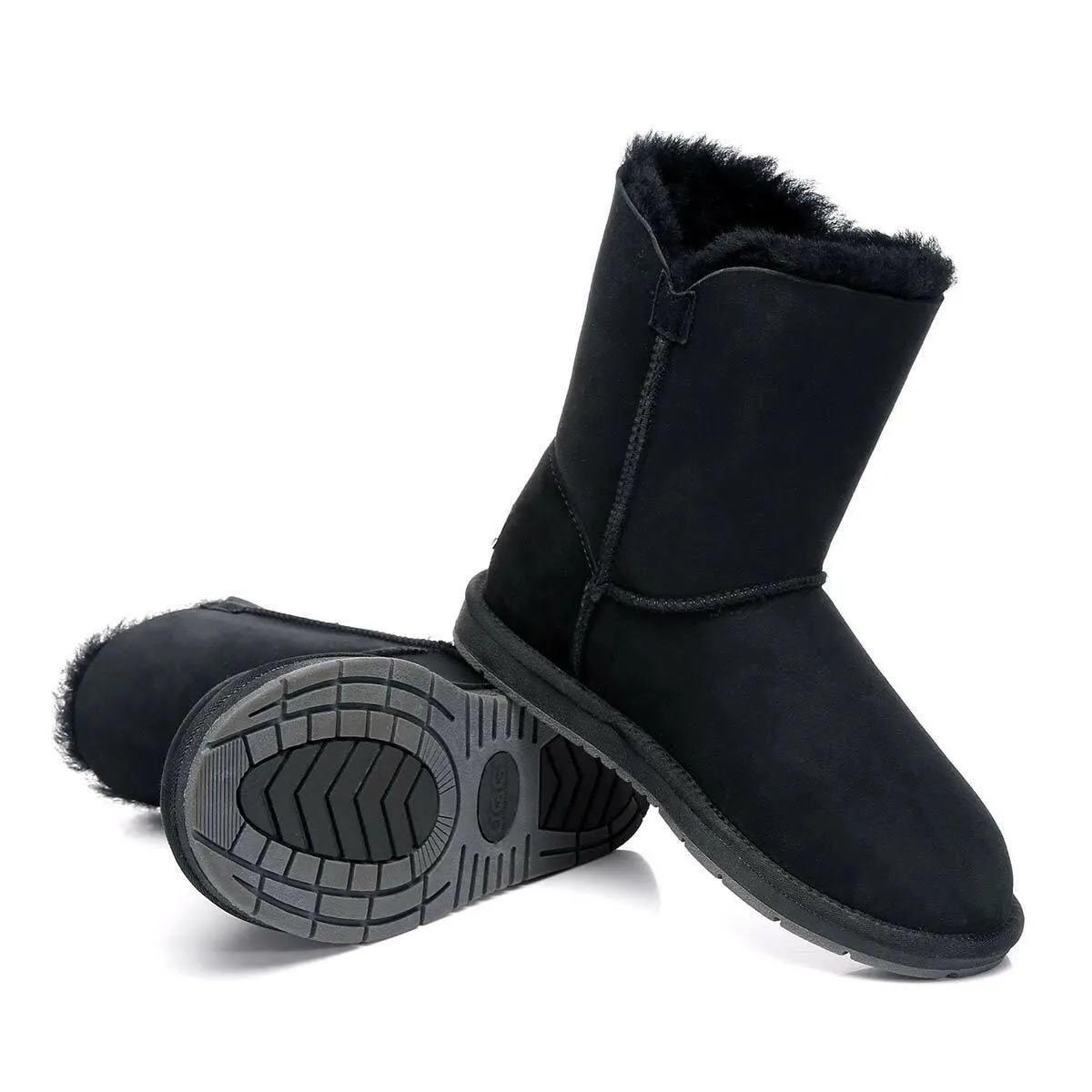Australian Shepherd Ugg Short Button Premium Double Face