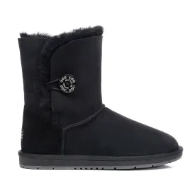 Australian Shepherd Ugg Short Button Premium Double Face