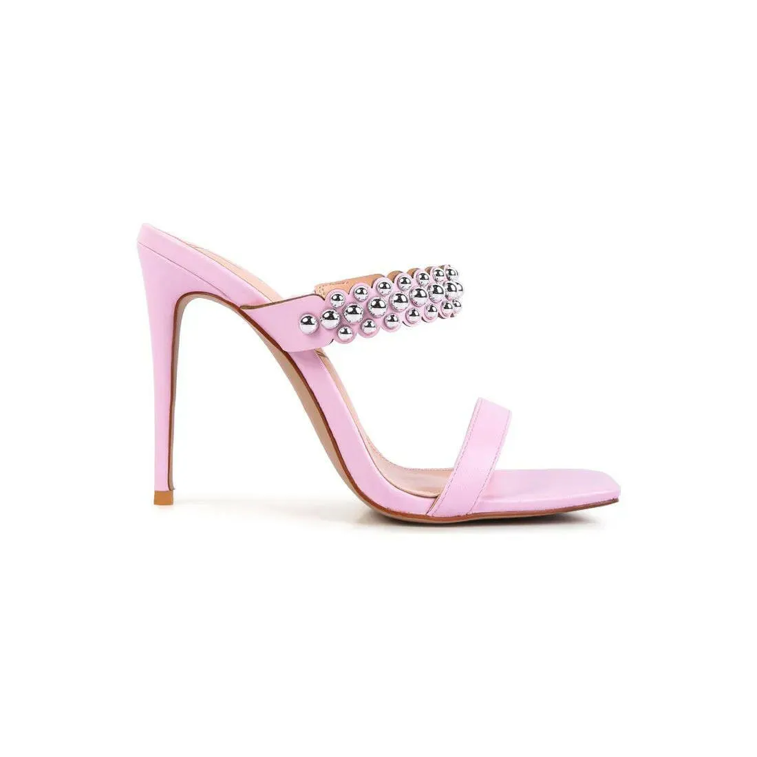 Bandy Stieletto Heel Metal Stud Sandals