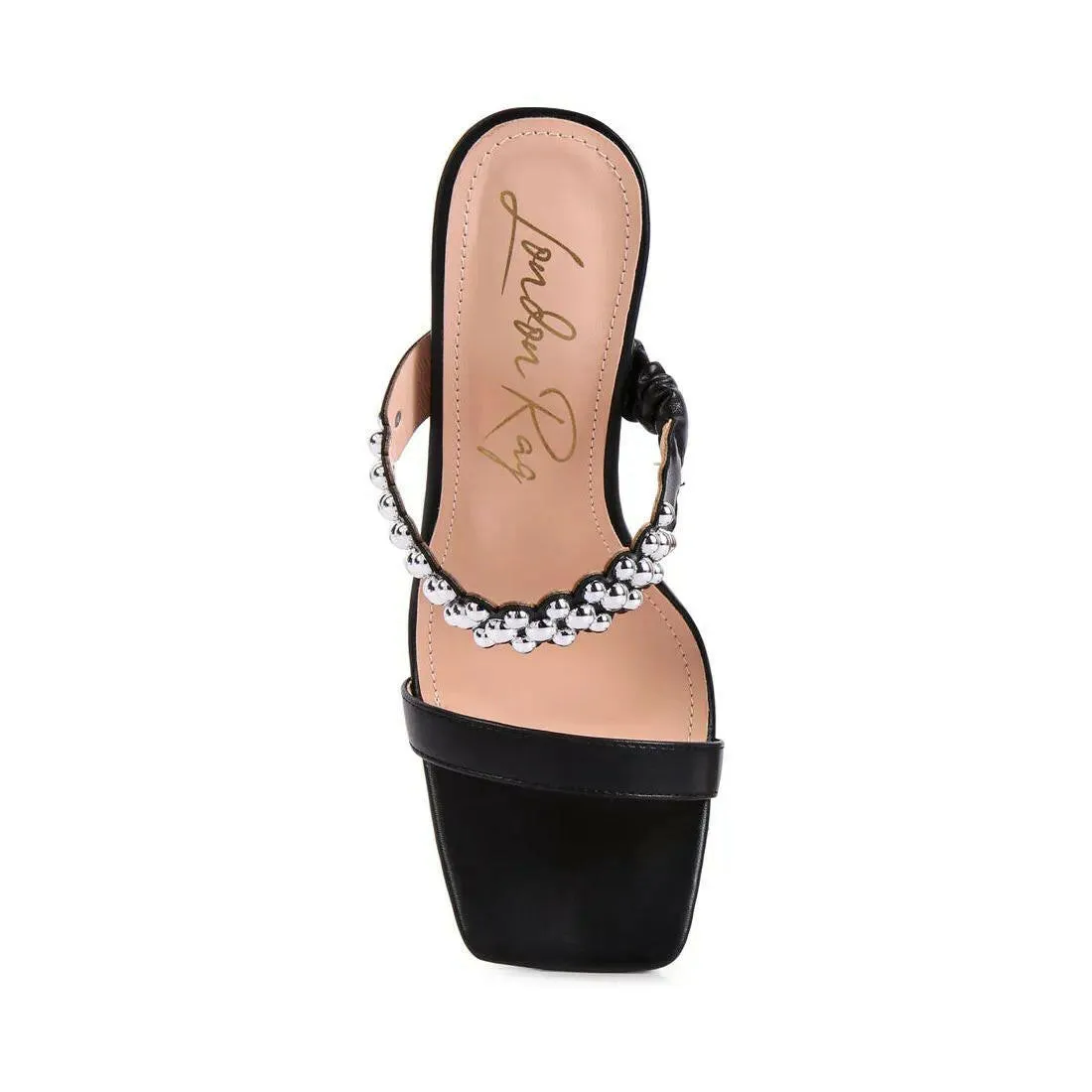 Bandy Stieletto Heel Metal Stud Sandals