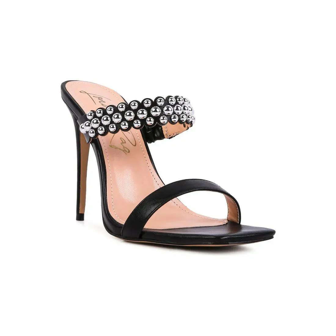 Bandy Stieletto Heel Metal Stud Sandals