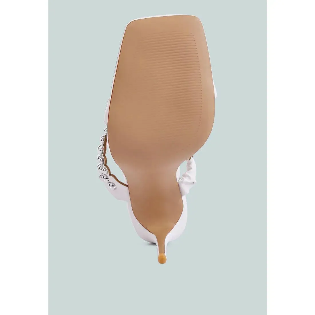 Bandy Stieletto Heel Metal Stud Sandals