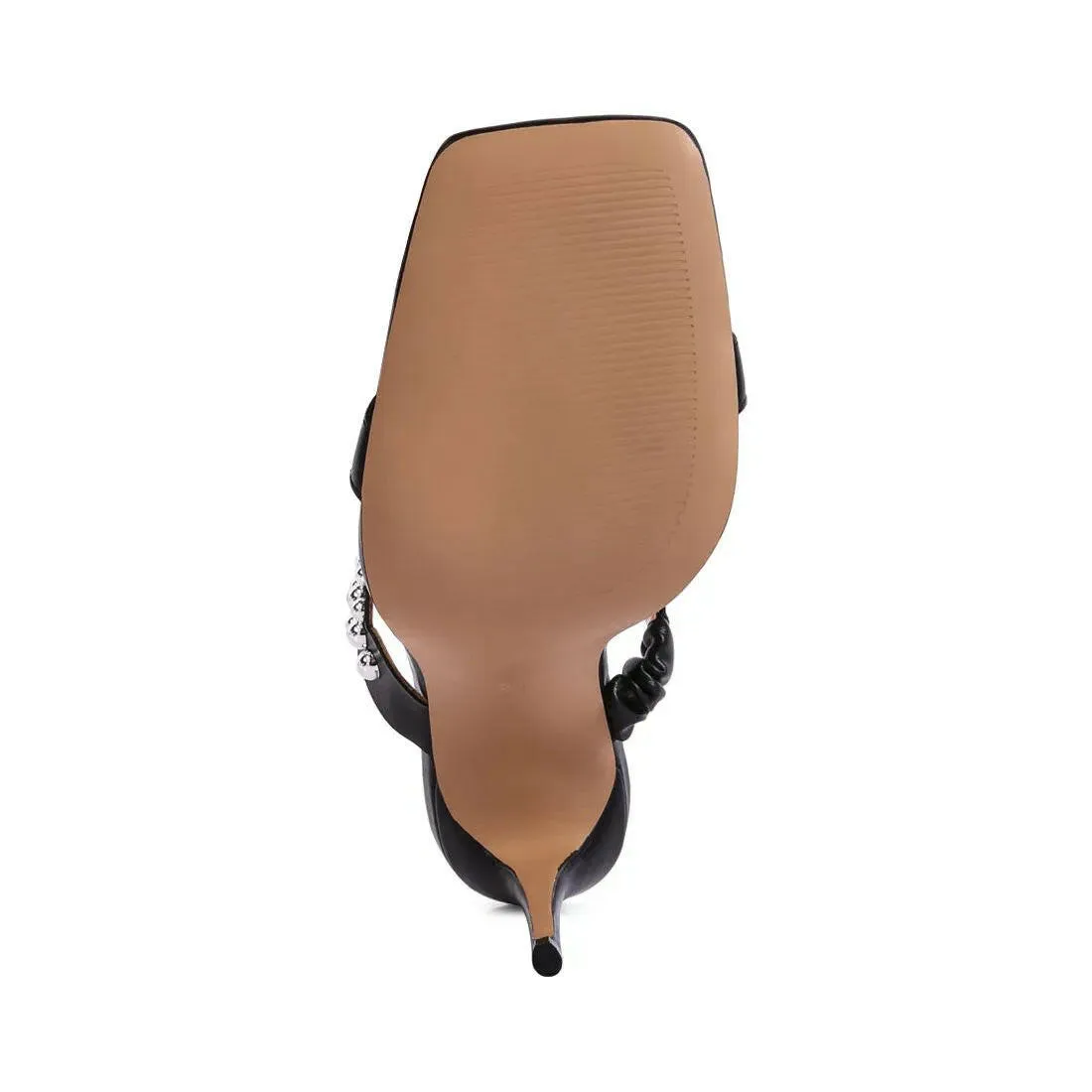 Bandy Stieletto Heel Metal Stud Sandals