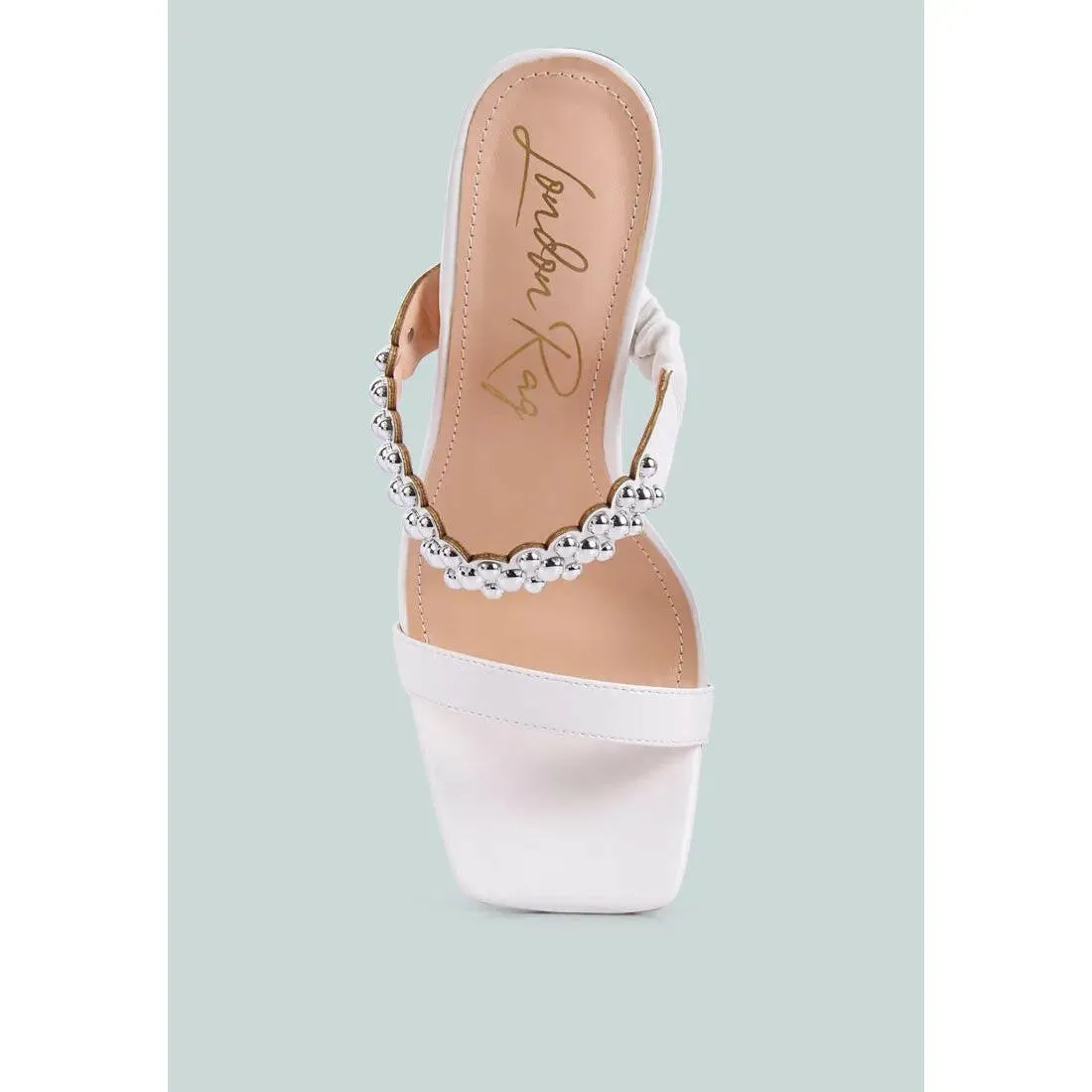 Bandy Stieletto Heel Metal Stud Sandals