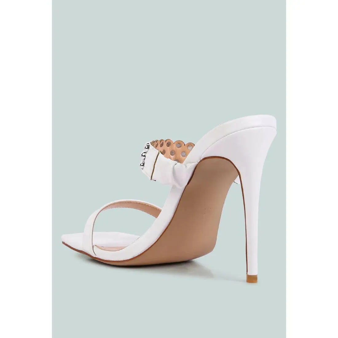 Bandy Stieletto Heel Metal Stud Sandals