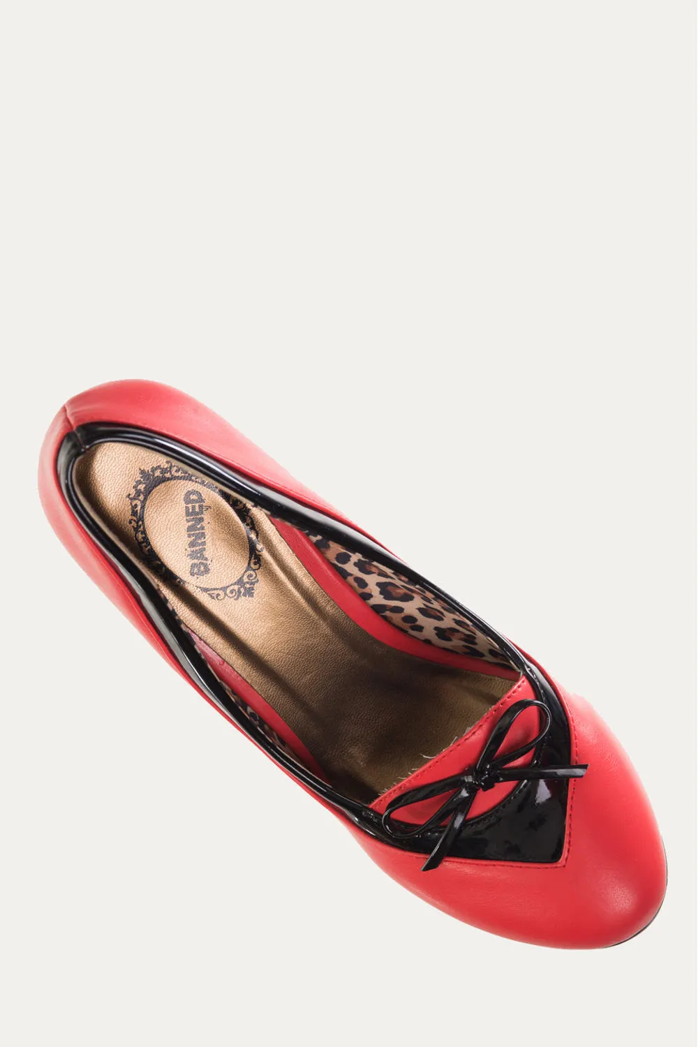 Banned Apparel - Red Isley Studded Platfom Heels