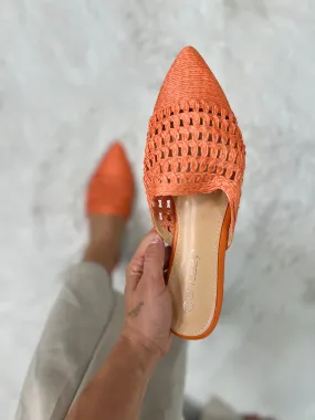 Beth Pointed Flats - Orange