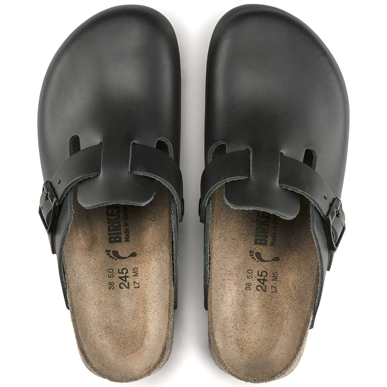 Birkenstock Boston Super Grip Clogs - Black Leather