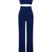 Blue Off The Shoulder Two Piece PantSuit