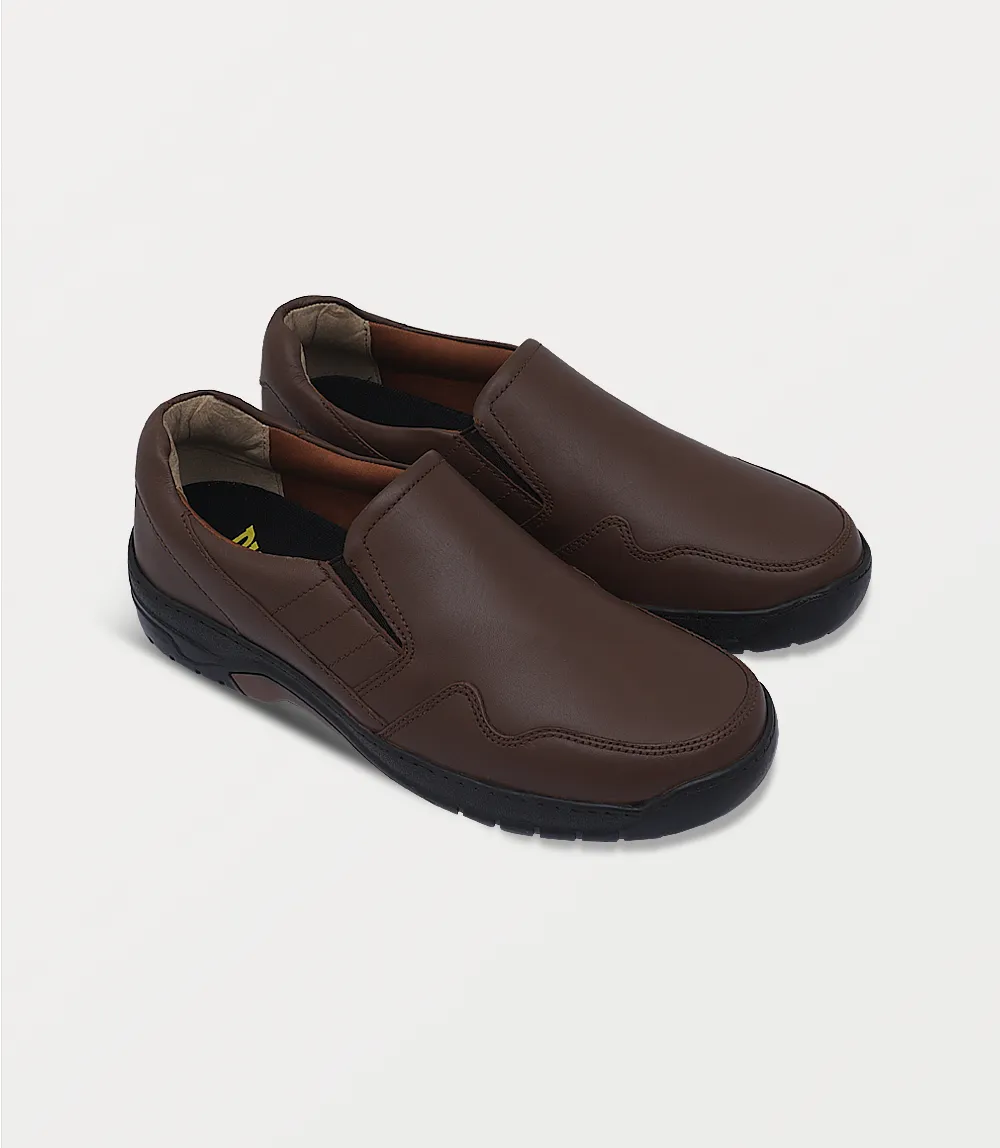 BM6831-BROWN-Men Slip On