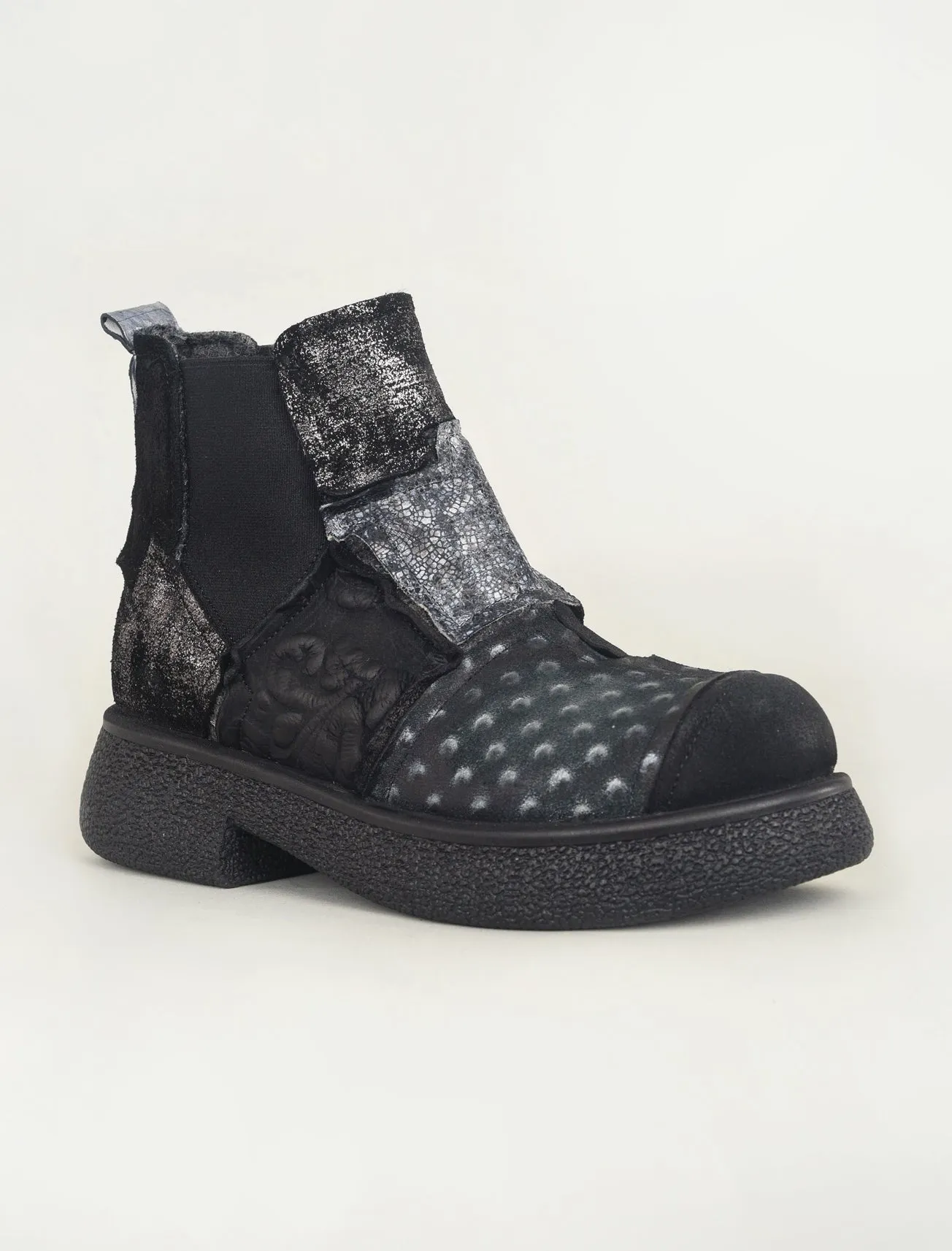 Cajac Patterned Boot, Black