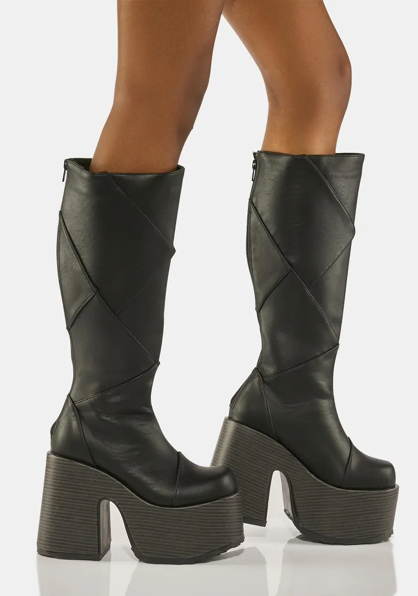 Camel-280 Knee High Boots