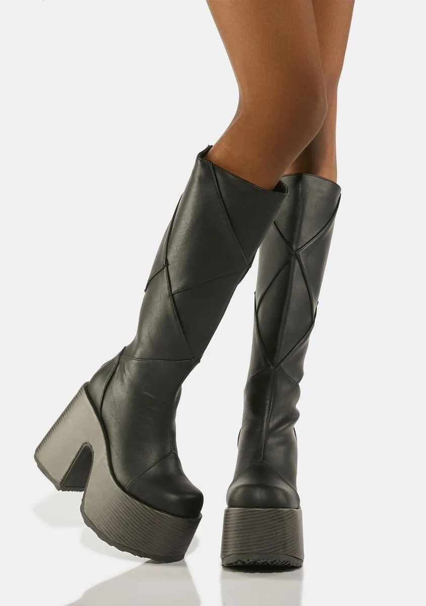 Camel-280 Knee High Boots