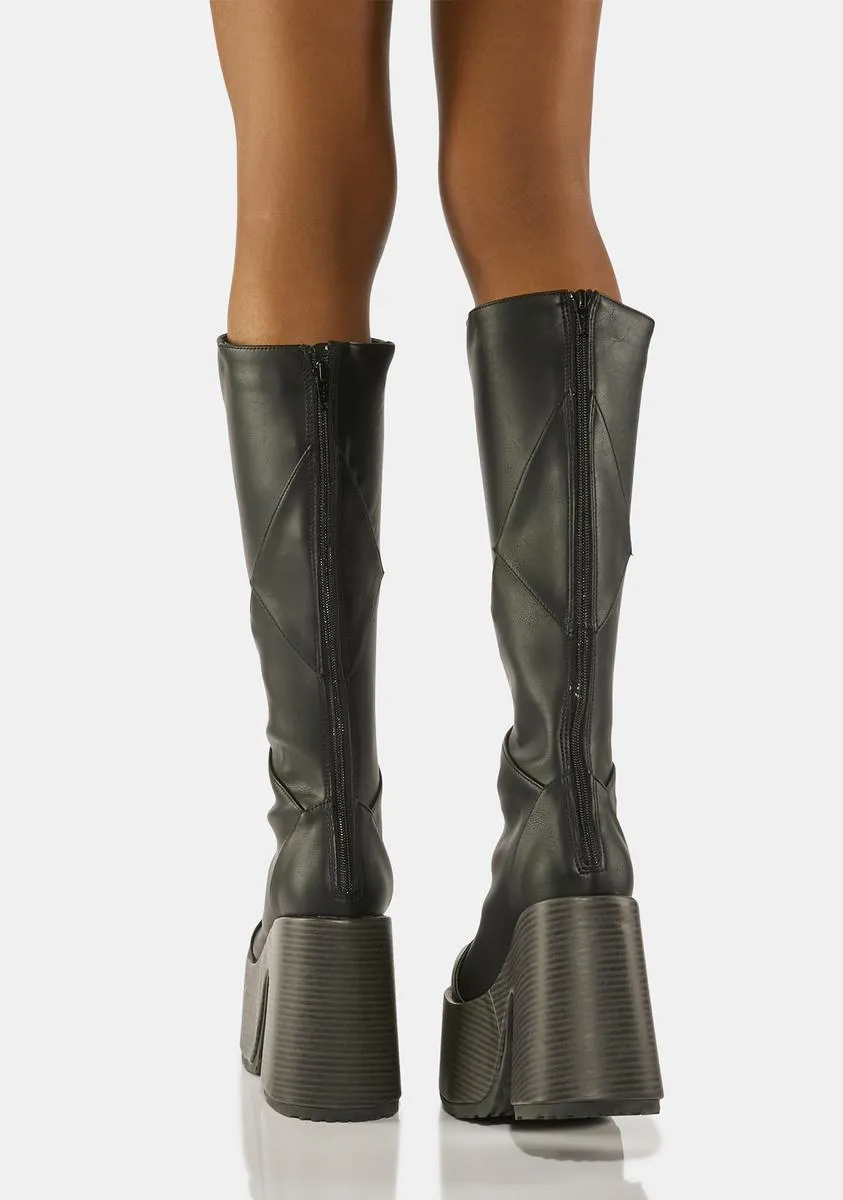 Camel-280 Knee High Boots