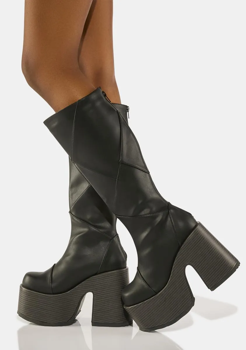 Camel-280 Knee High Boots