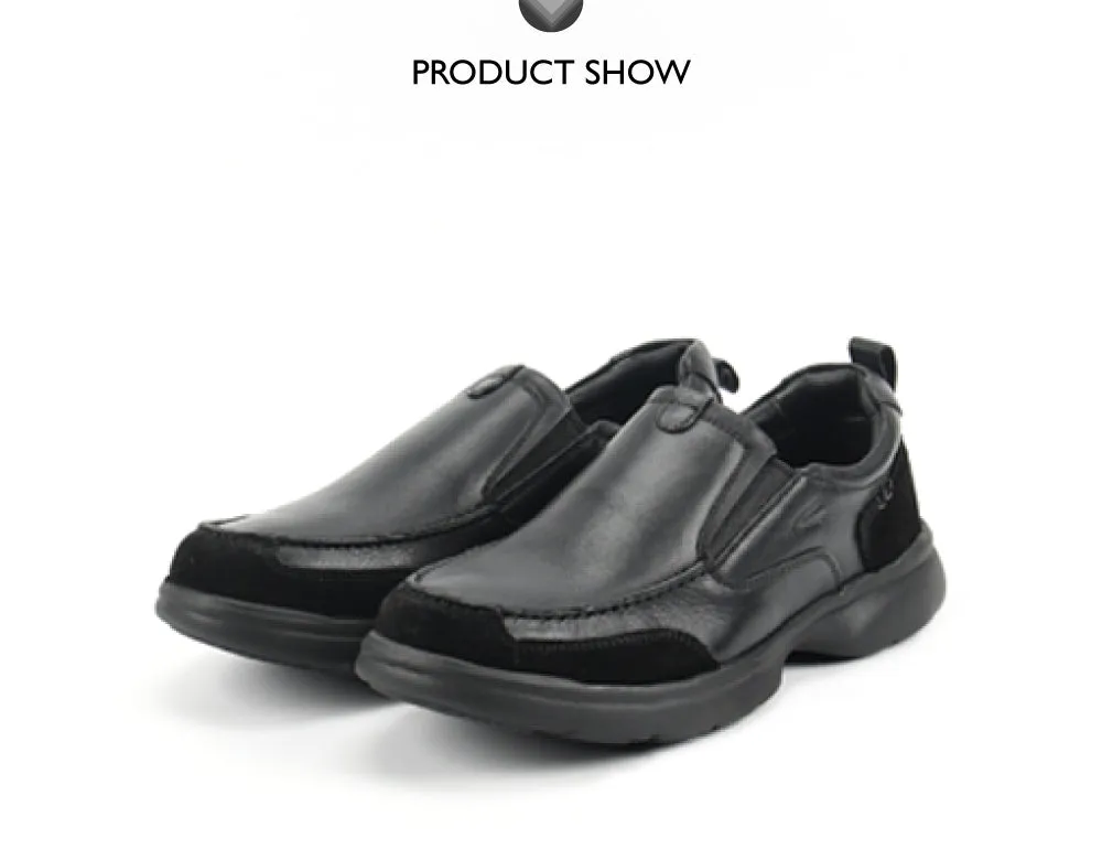 camel active  Leather Slip On Shoes Men Black PEDRIX-852508-TE1-1