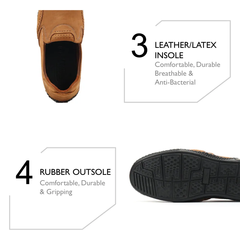 camel active Leather Slip On Shoes Men  Dark Tan LUMUZ-872501-AM2-82