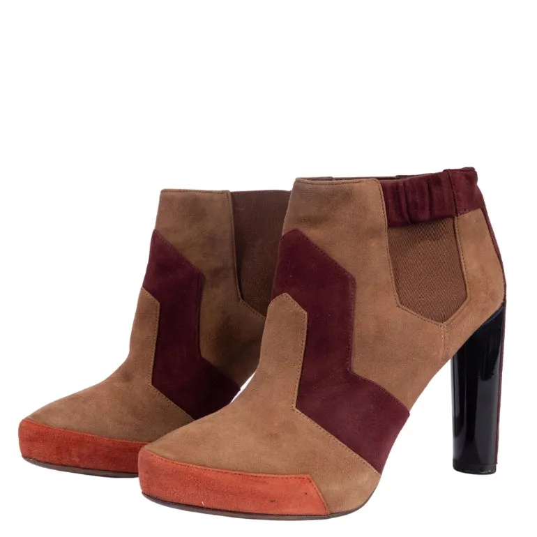 Celine Suede Patchwork Boots