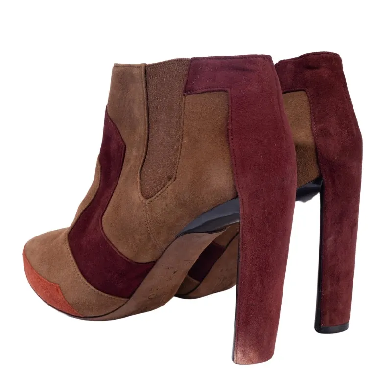Celine Suede Patchwork Boots