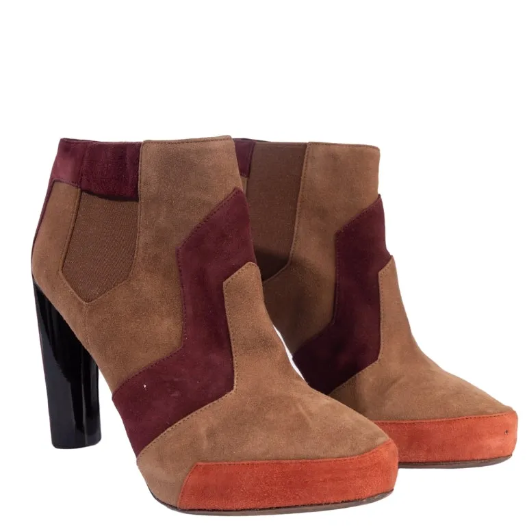Celine Suede Patchwork Boots