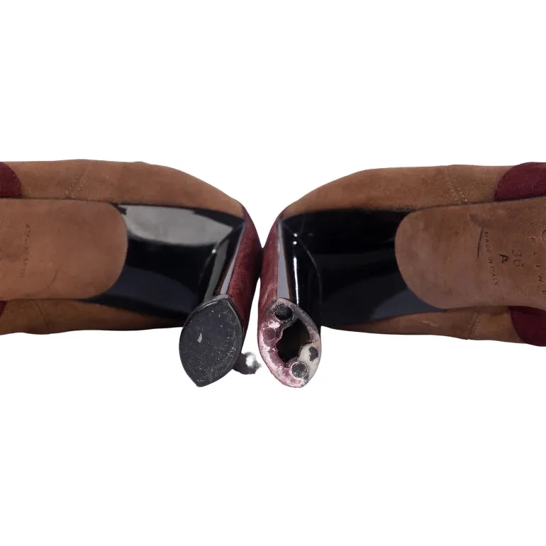 Celine Suede Patchwork Boots