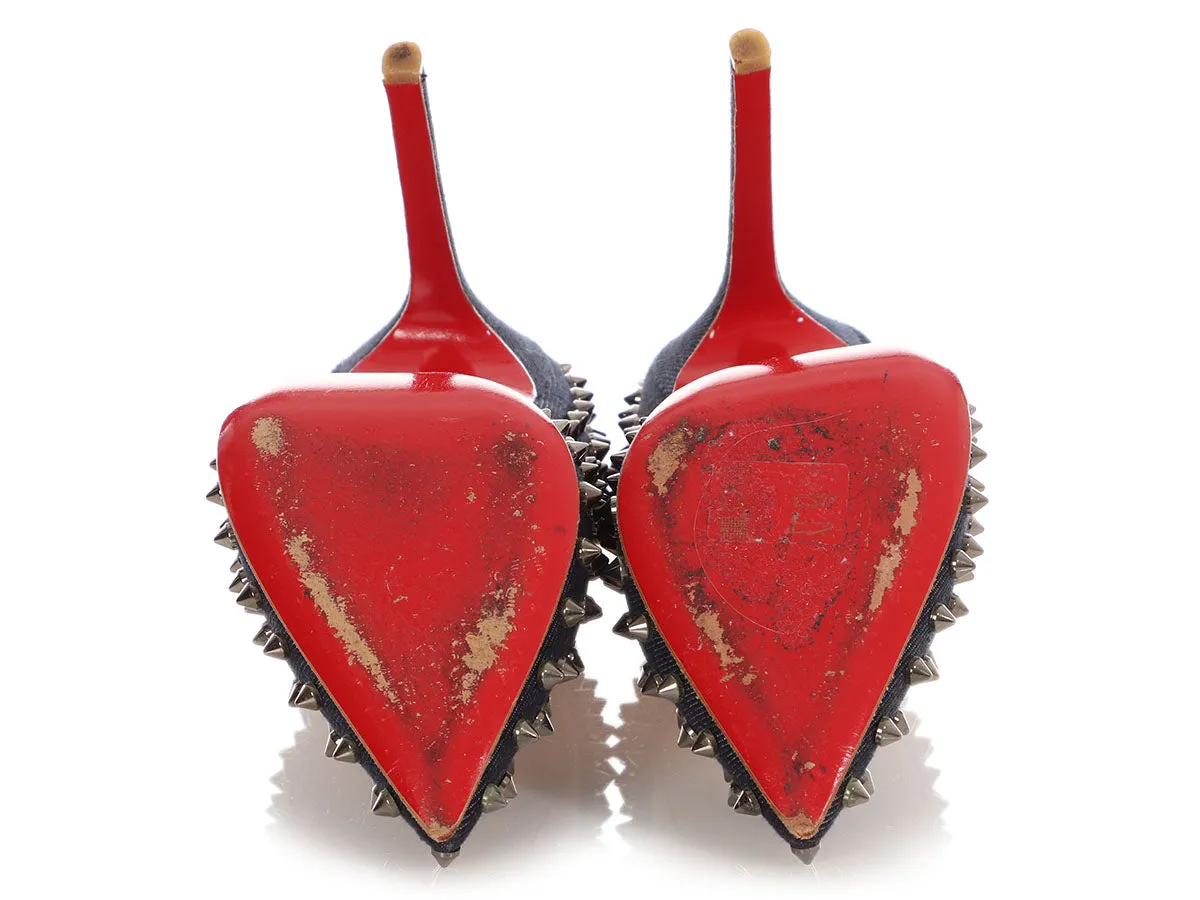 Christian Louboutin Studded Denim Pigalles