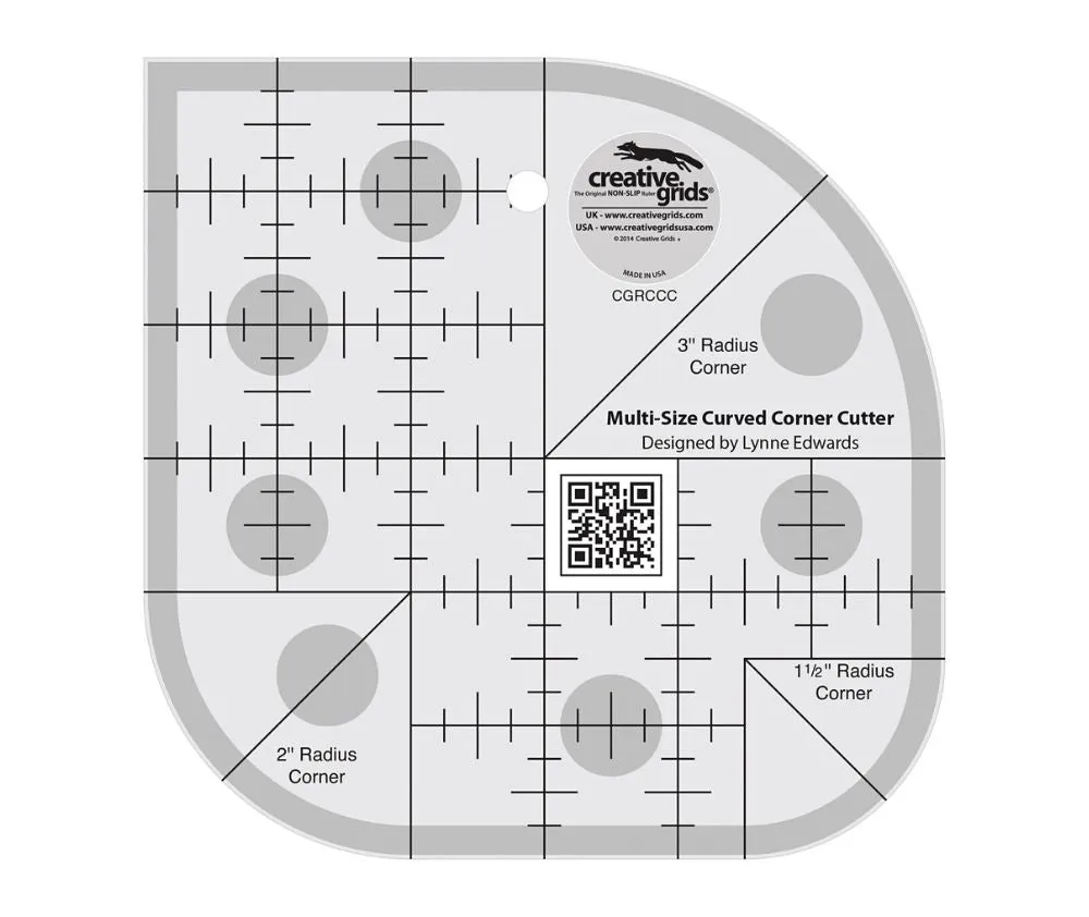Creative Grids Curved Corner Cutter Quilt Ruler