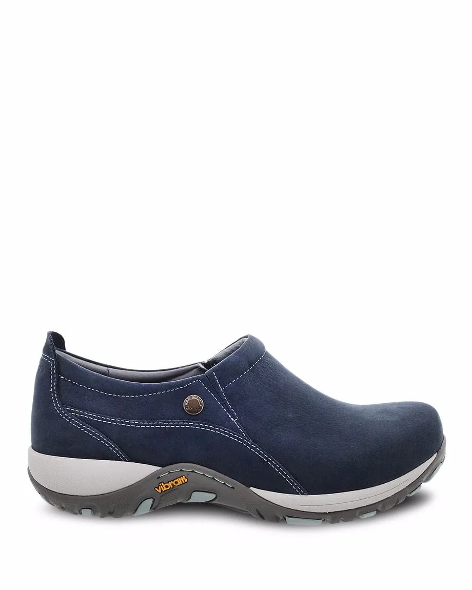 Dansko Women's Patti Slip Ons- Navy Milled Leather