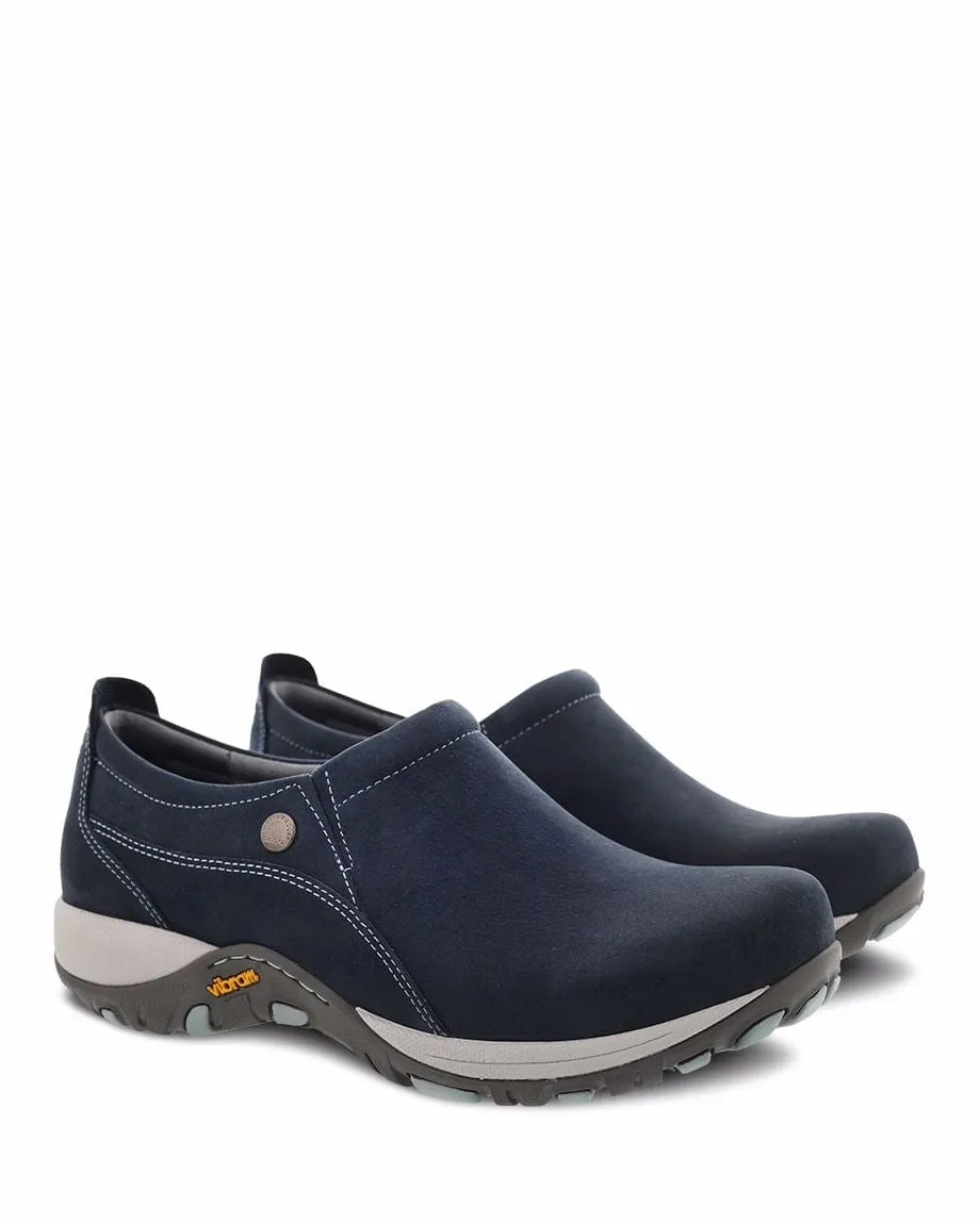 Dansko Women's Patti Slip Ons- Navy Milled Leather