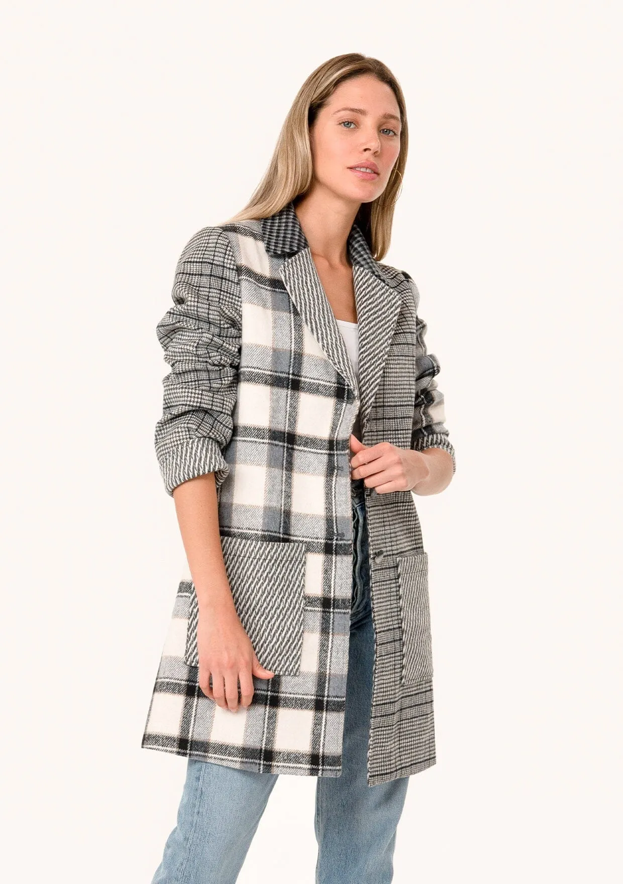 Darby Patchwork Plaid Coat