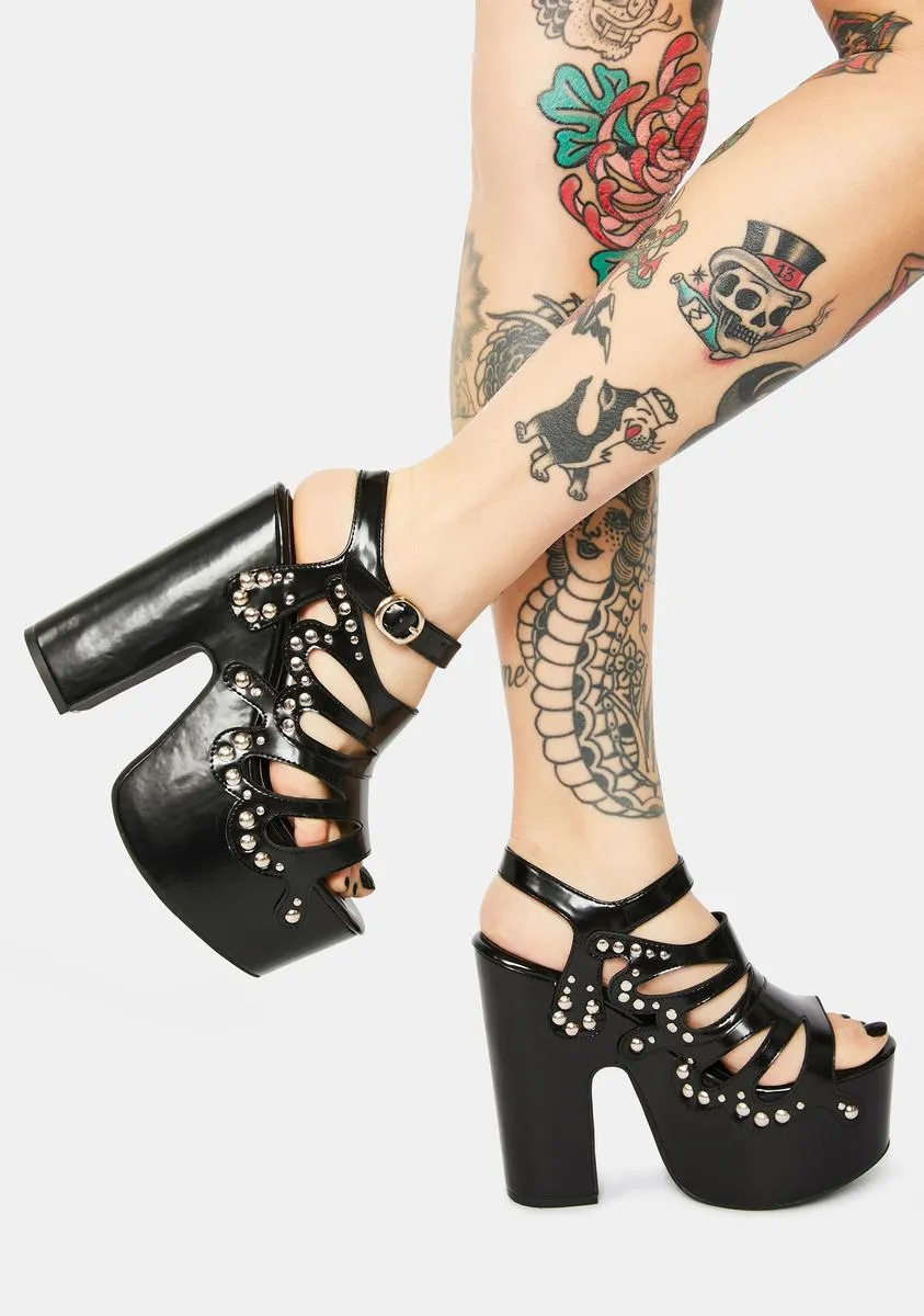Darkness Armed With Charm Butterfly Heels