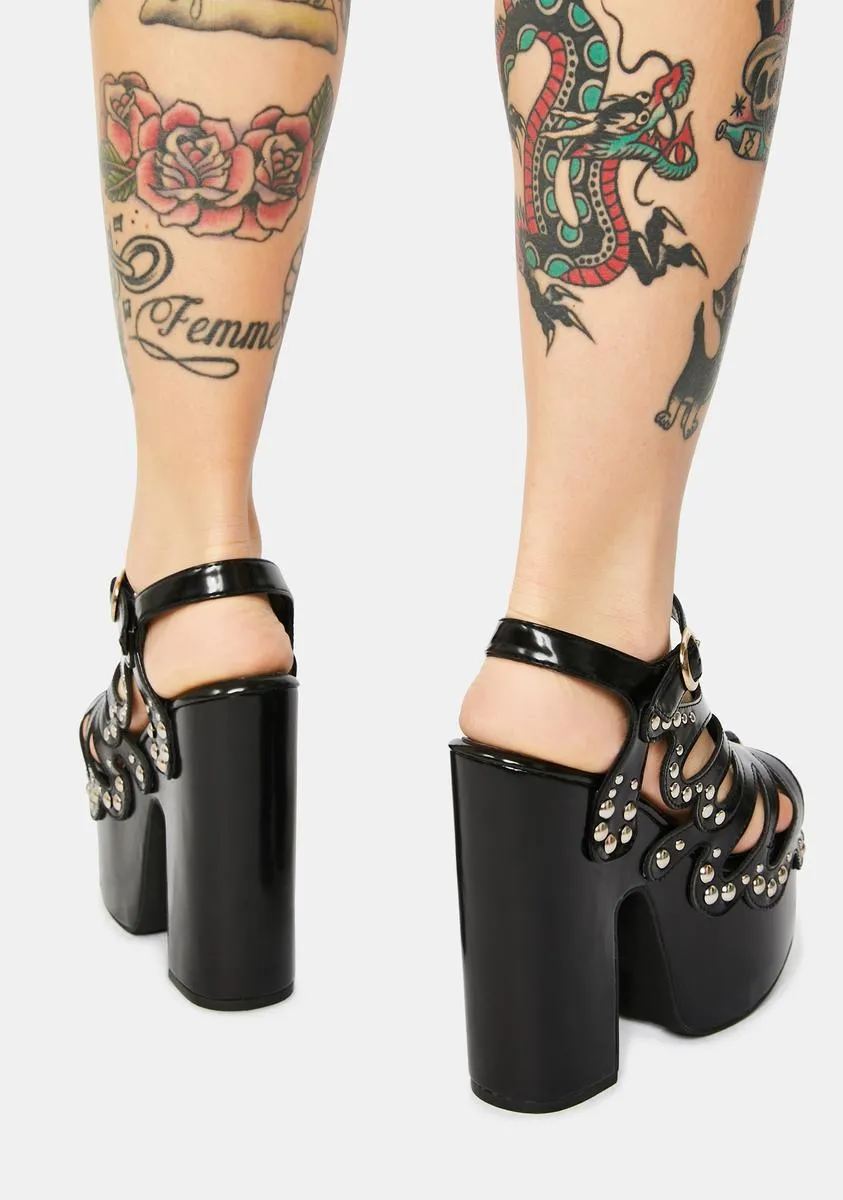 Darkness Armed With Charm Butterfly Heels