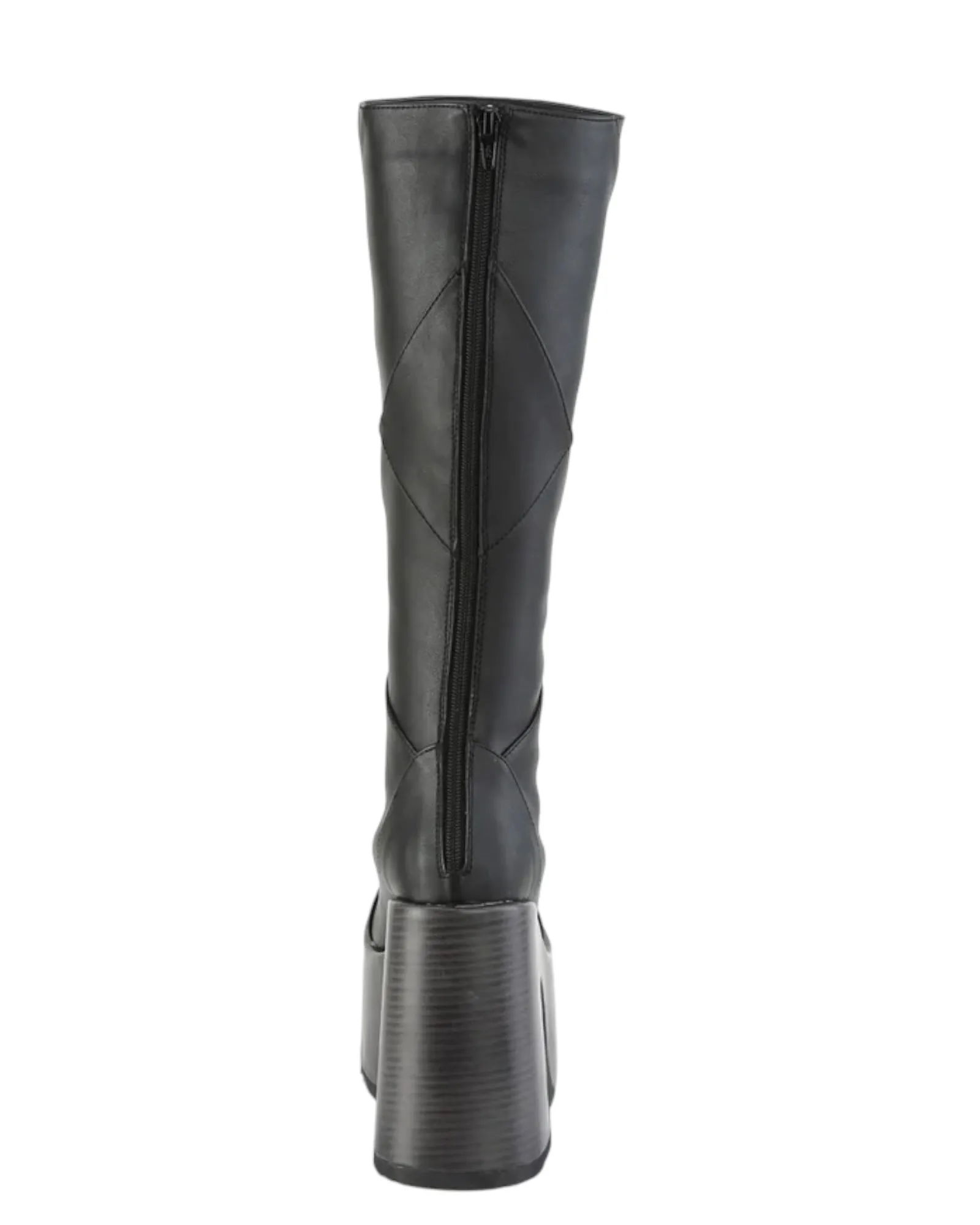 Demonia Cult - Camel-280 Patchwork Vegan Leather Platform Boots