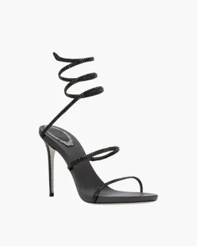 Desideria – Thin stiletto – Rhinestone double-strap heels