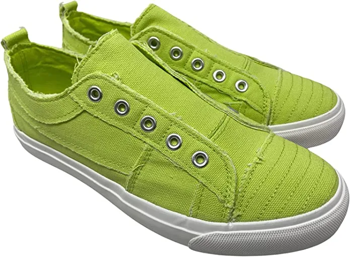 Distressed Blue Plaid Summer Style Casual Shoes
