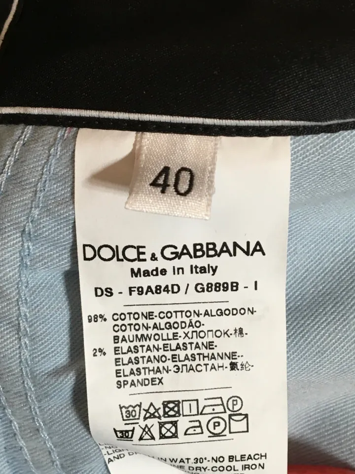 Dolce & Gabbana Size 40 Blue Denim Patchwork Jacket 2400-85-12119