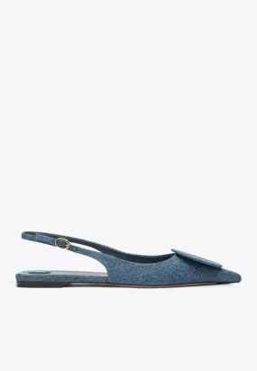 Duelo Slingback Denim Flats