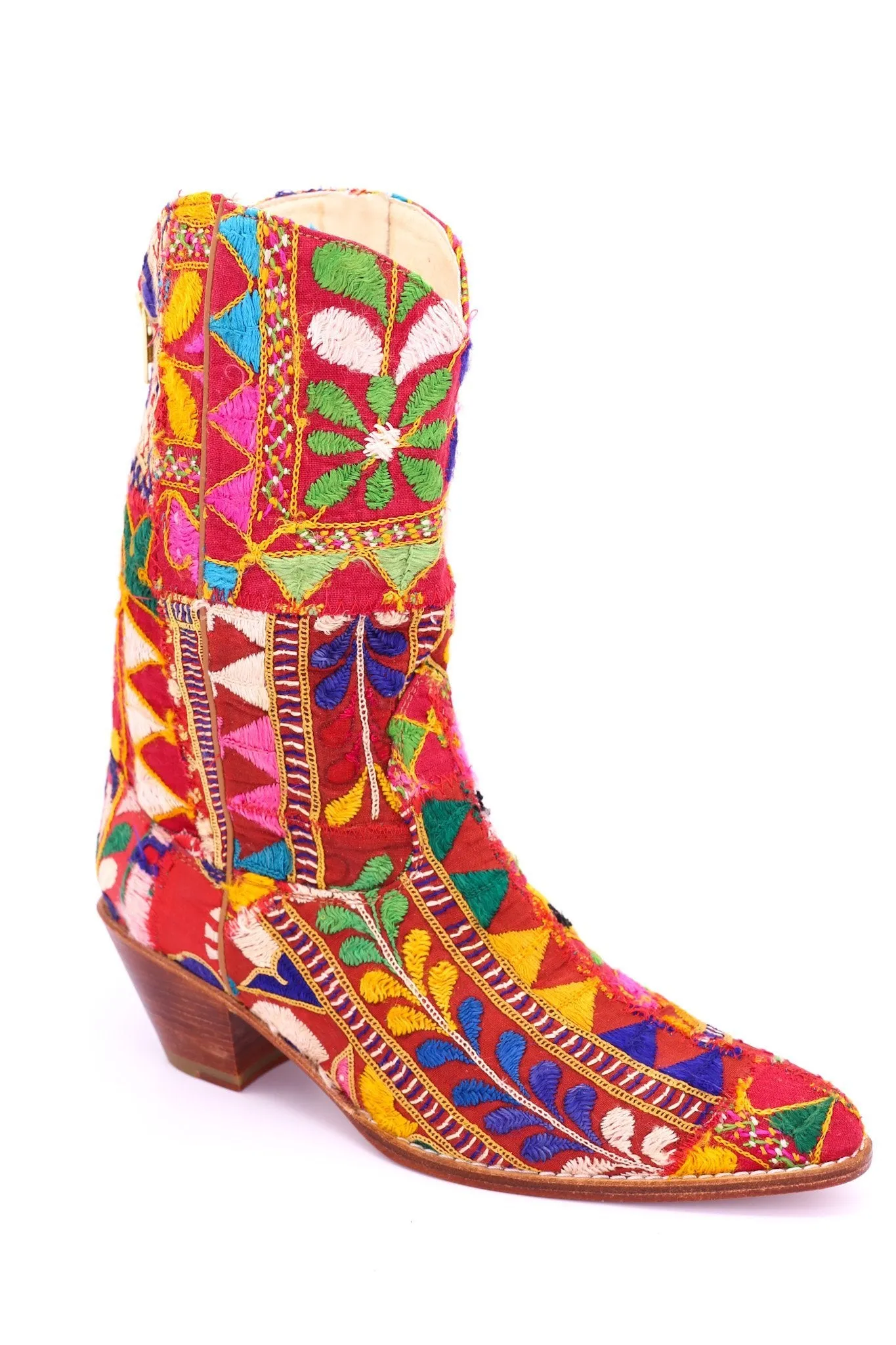 EMBROIDERED PATCHWORK BOOTS SAMSARA