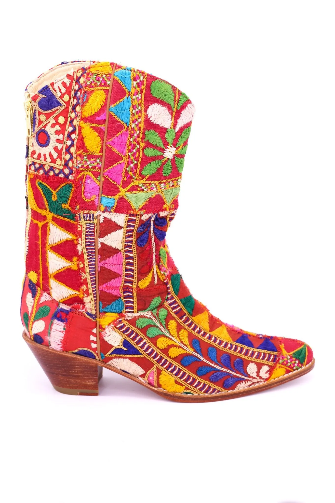 EMBROIDERED PATCHWORK BOOTS SAMSARA