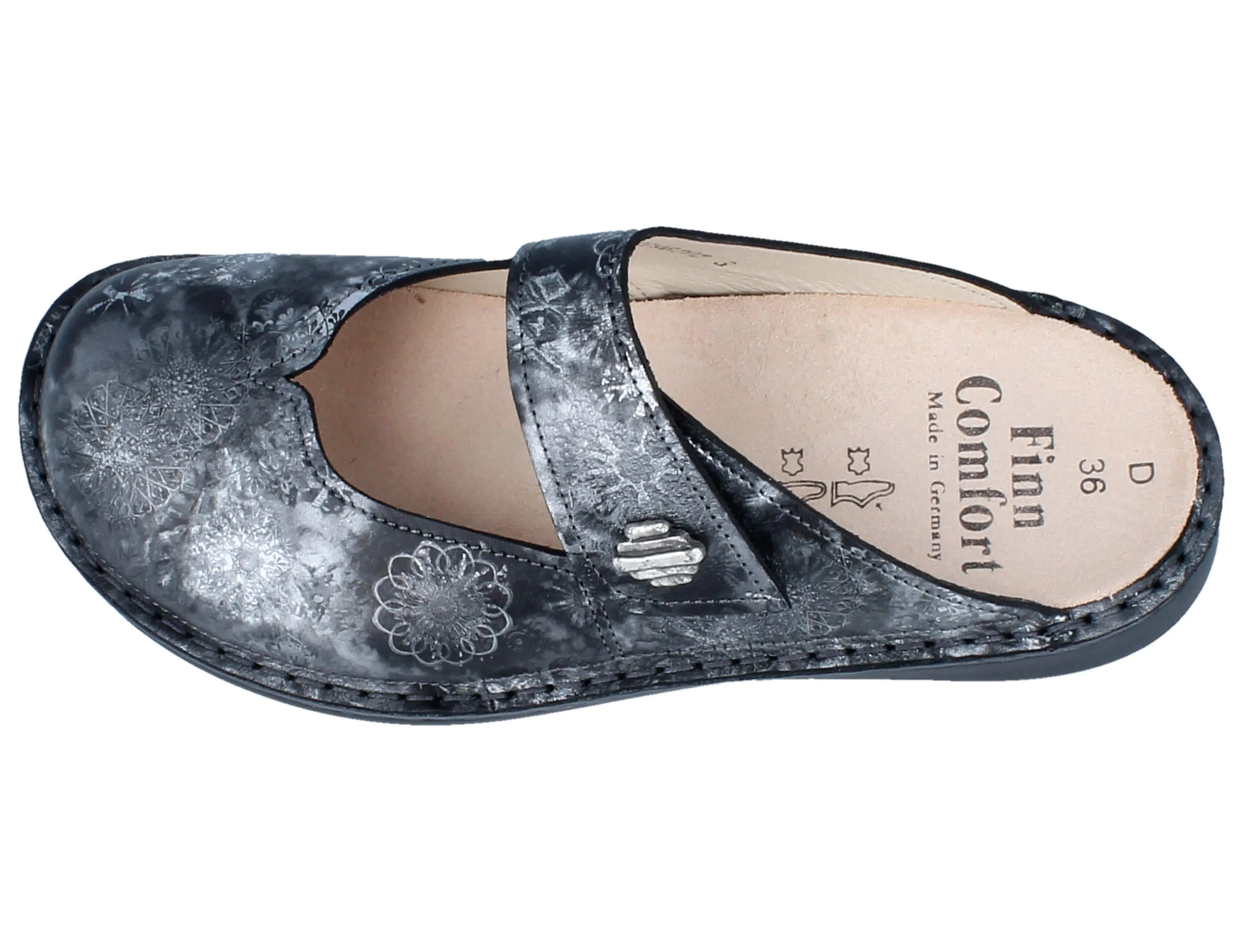 Finn Comfort Women's Roseau Mary Jane Clogs- Reflex Grey