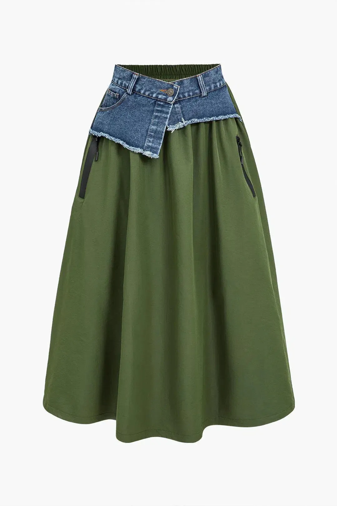 Graziano – Patchwork detail – Denim skirt