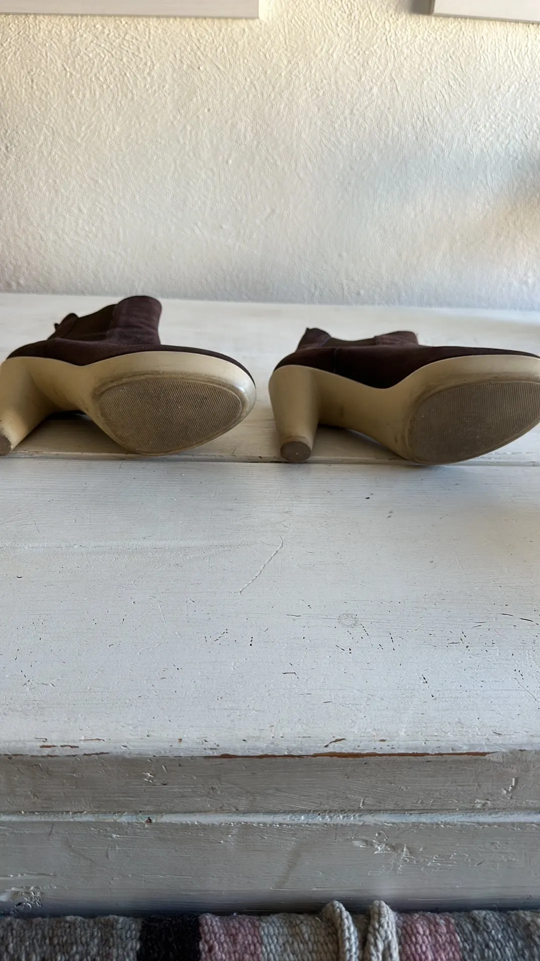 LANVIN LEATHER PLATFORM ANKLE BOOTS  // SIZE 7.5