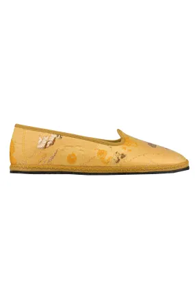 Lola Gold Floral Brocade Venetian Slipper