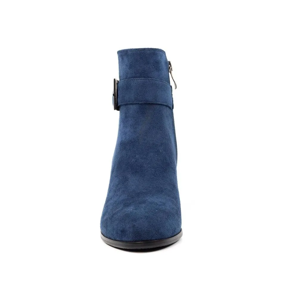 Lunar GLC824 Tawny Ladies Navy Side Zip Ankle Boots